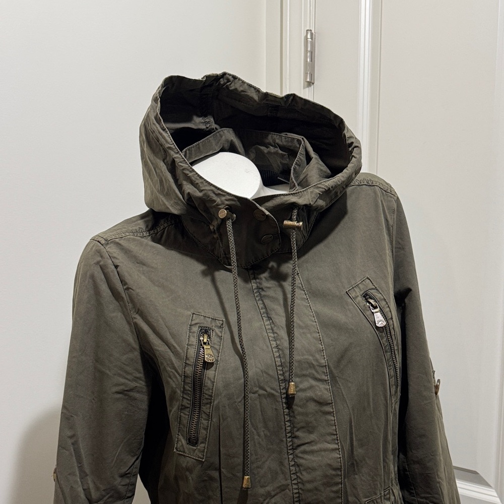 Levi's Olive Utility Jacket with Hood, Women’s Sz M - Picture 5 of 12